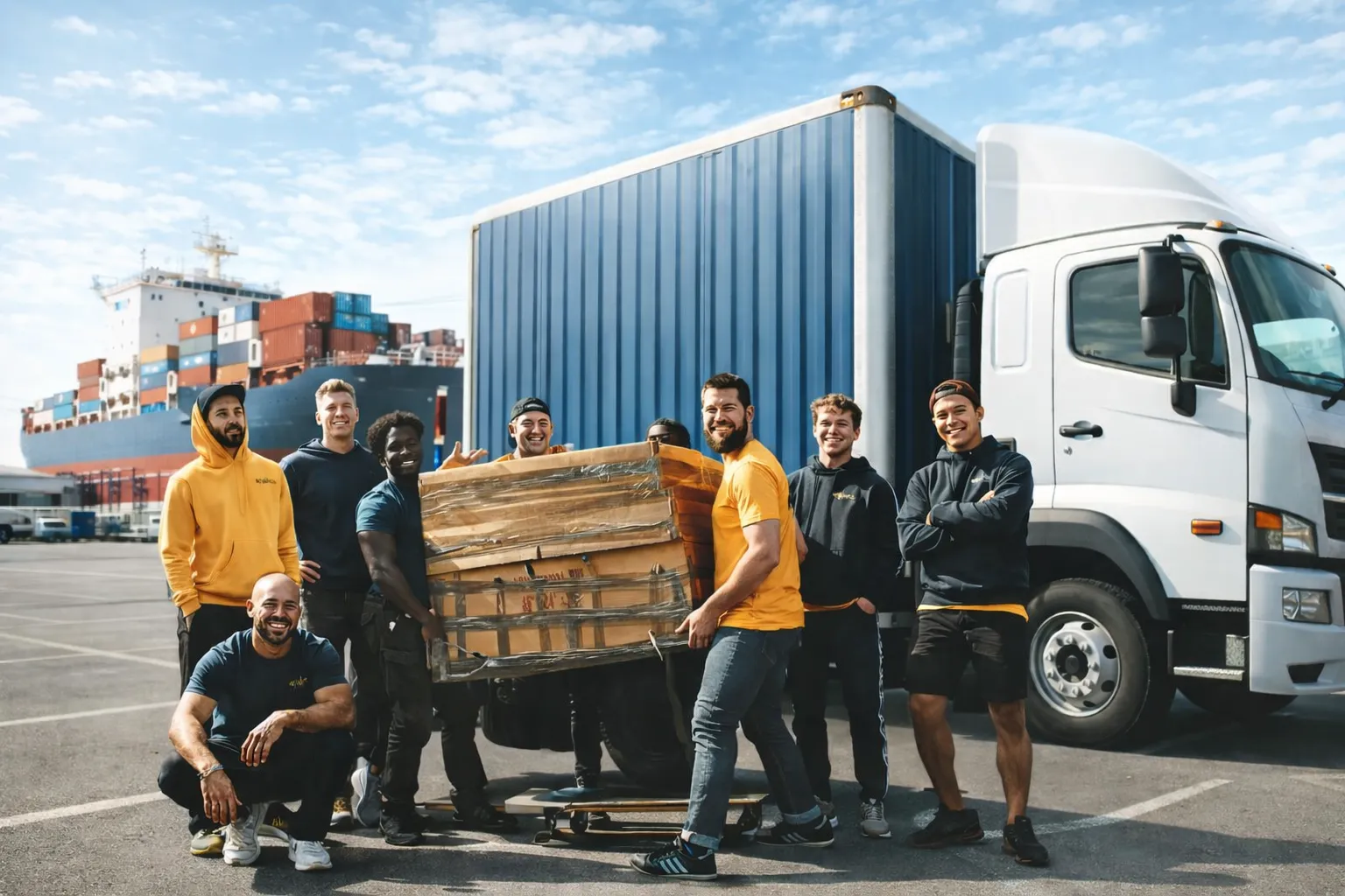 Equipo de Dynamic Freight trabajando